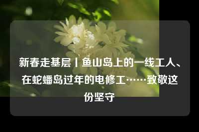 新春走基层丨鱼山岛上的一线工人、在蛇蟠岛过年的电修工……致敬这份坚守